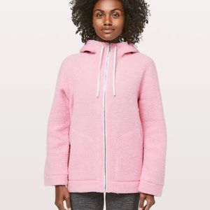 Lululemon So Sherpa Pink Hoodie Size 4